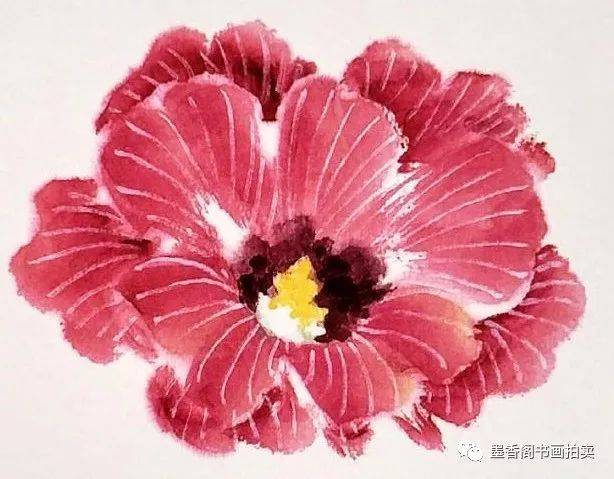 国画技法:蜀葵花的画法