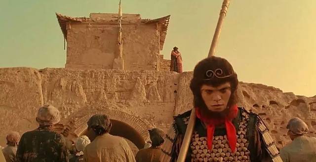 在夕阳武士与侠女相拥相爱后, 悟空像条狗一样,追上唐僧, 师徒四人