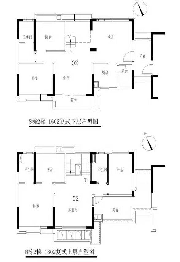 112平三房户型图 至于复式户型,实用率高,私密性也更强,对于二孩