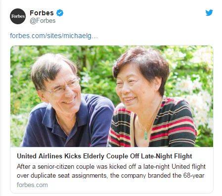 美联航再度赶乘客下飞机!华裔退休女教授遭空服员怒吼:别碰我!