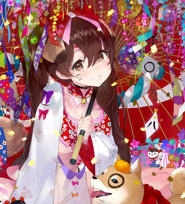 原创二次元和风美图:华丽少女系列,动感迷人俏皮可爱的漂亮女生!