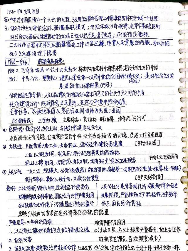 学霸笔记|衡水中学尖子生高考历史手写超全笔记(可下载打印)