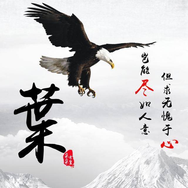 微信头像,姓氏头像,励志大鹏展翅精美设计,26个名字任