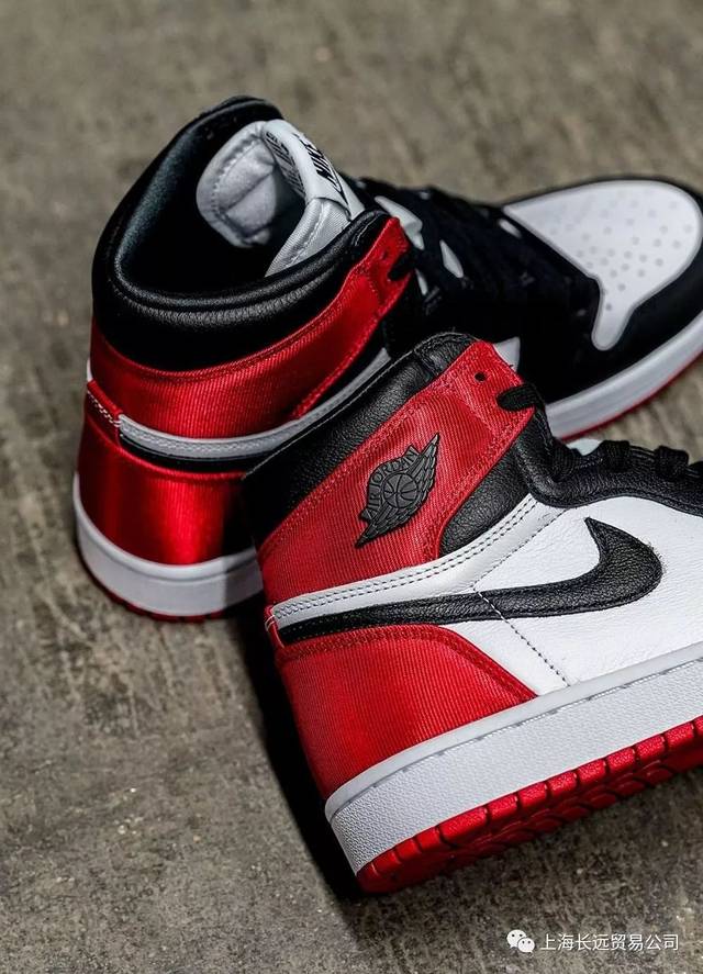 aj1经典复古经典高帮 黑脚趾 红丝绸