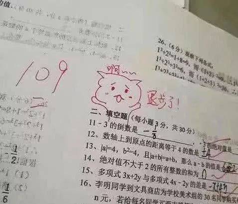 学生的作业完成的非常出色,老师毫不吝啬地表达出了对这种卷子的喜爱