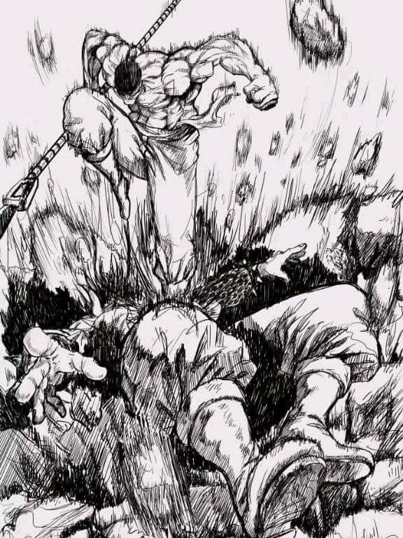 原创国外粉丝画出《海贼王》白胡子和凯多的战斗,看看谁才是op最强!