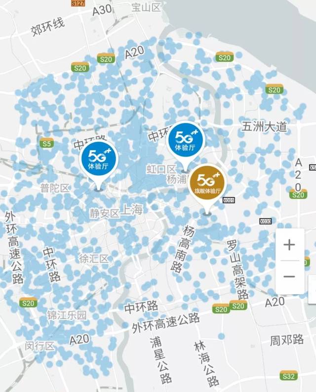 上海的5g信号覆盖没密集,覆盖范围也没这么广.