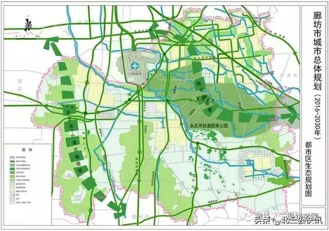 廊坊(含北三县)城市总规2016-2030年规划图