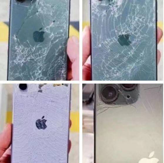 iphone11抗摔测试,一体式玻璃碎一地,国外网友这样说