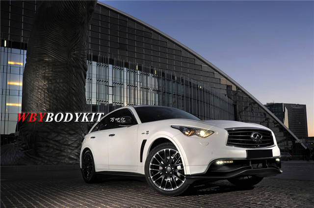 英菲尼迪qx70改装vettel大小包围fx35维特尔碳纤维前后唇尾翼侧裙