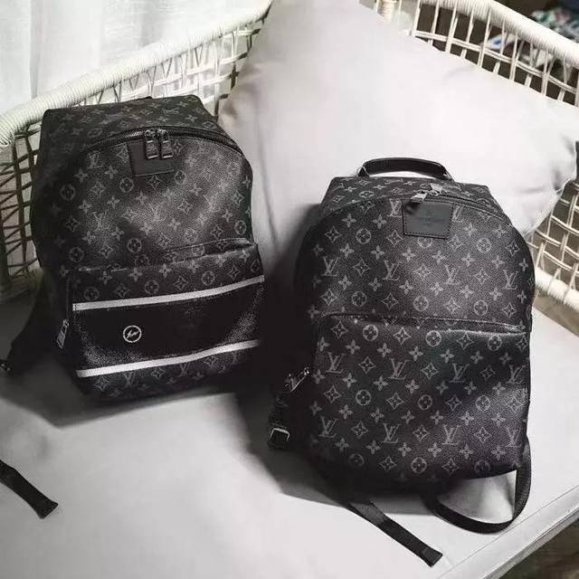 louis vuitton lv路易威登 驴家 藤原浩 闪电 限量 联名款双肩包~书包