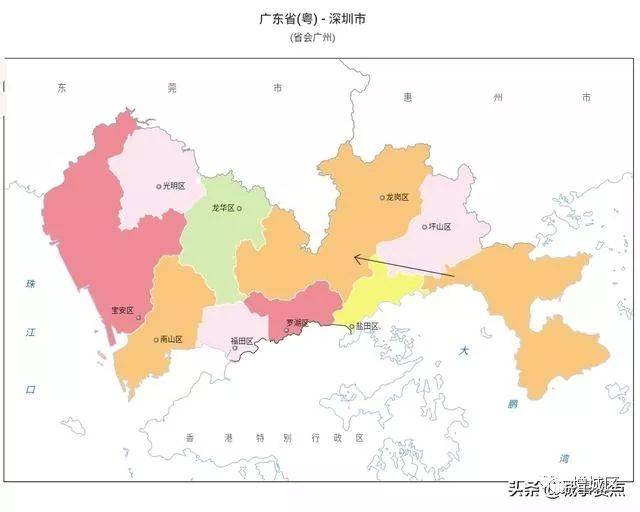 广东省最全版行政区划地图,多个地级市已无县,区县数量差距明显