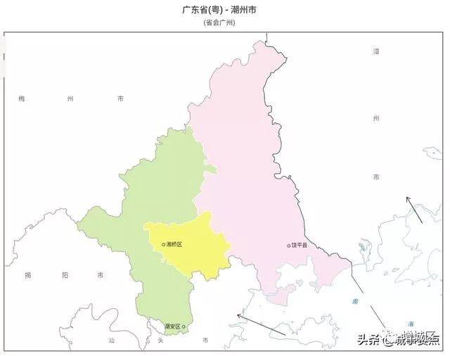 广东省最全版行政区划地图,多个地级市已无县,区县数量差距明显