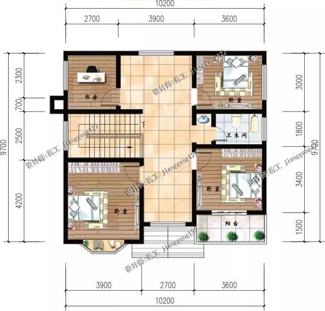 6米 占地面积:112.72平方米 建筑面积:257.