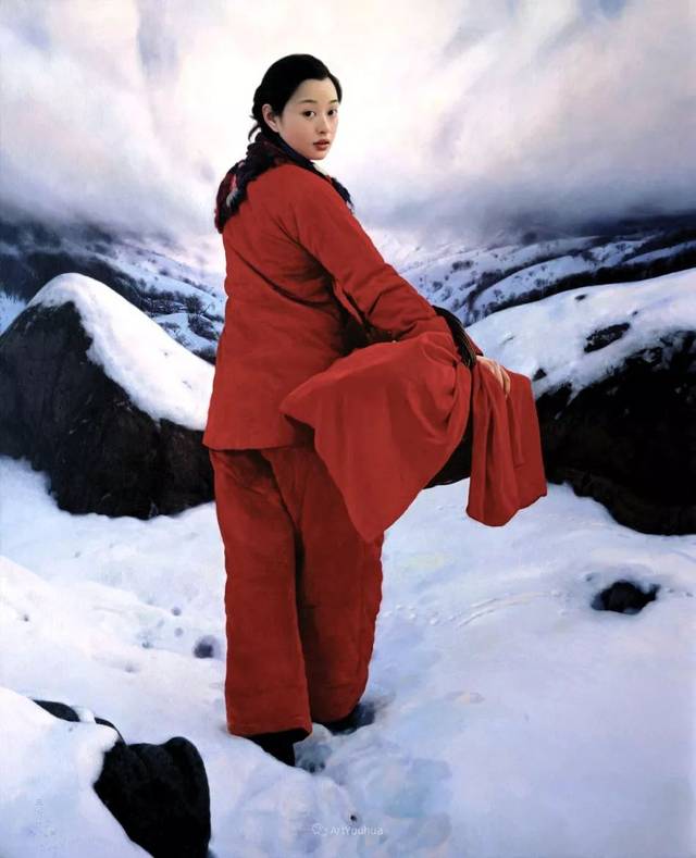 山村的人物和景色成为他绘画的主题