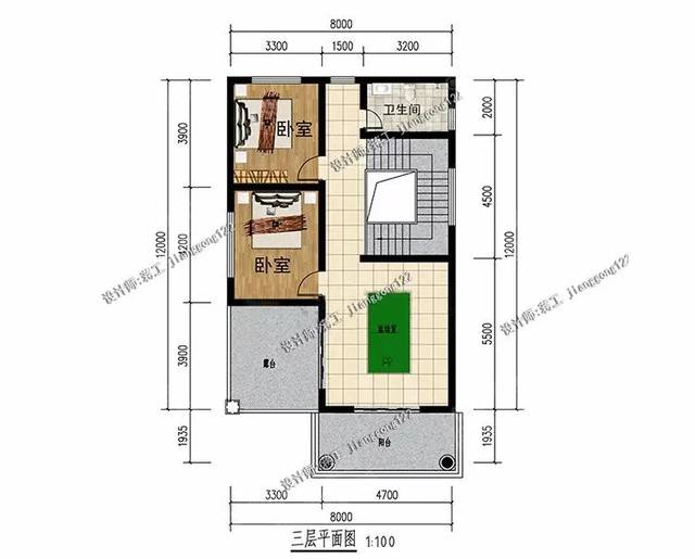 4款100平的小户型三层别墅,宽8米×深12米,建出来都是欧式大气风