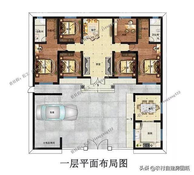 最美的一层农村三合院这是你梦想中的新农村第2款还能做民宿