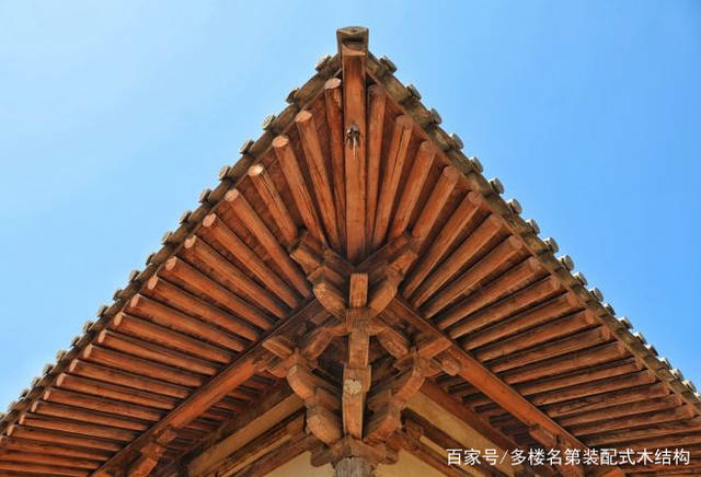 舒缓的屋顶,雄大疏朗的斗拱,简洁明朗的构图,无一不在体现中国古代木