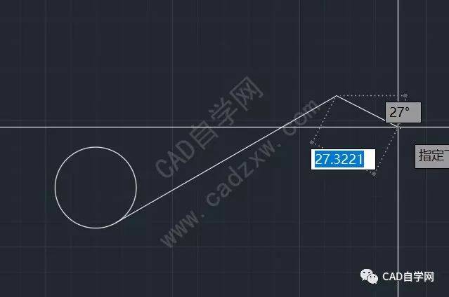 cad已知切点角度,切线怎么画?