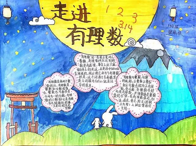 画张手抄报,数学更有趣 ——衡实中呈贡校区假期作业异彩纷呈