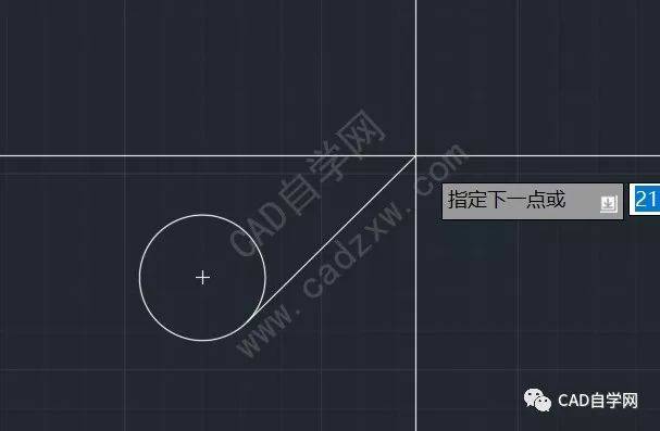 cad已知切点角度,切线怎么画?