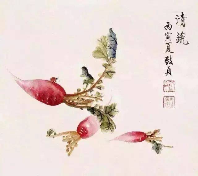 大师们画的瓜果蔬菜,把中国画的韵味完完全全表达出来