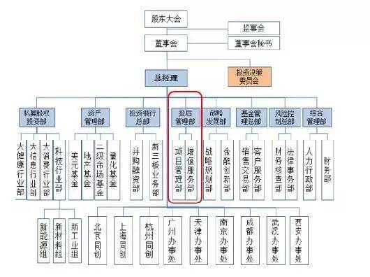 中科招商内部组织结构图