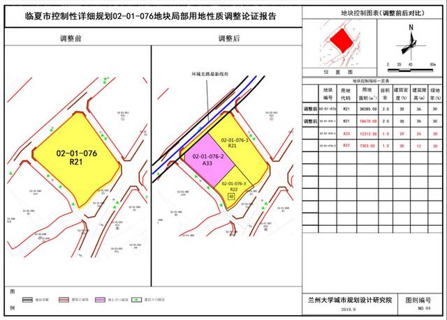 《临夏市控制性详细规02-07-055地块局部用地性质调整论证报告》公示