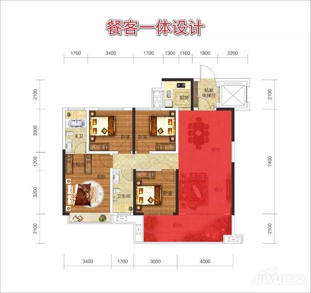 衡阳金钟环球中心(金钟府)丨118㎡四房神户型来袭