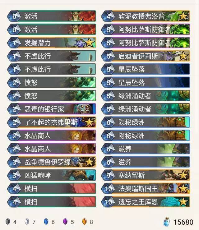 外服卡组推荐:节奏贼\/任务德\/宇宙骑\/宇宙防战