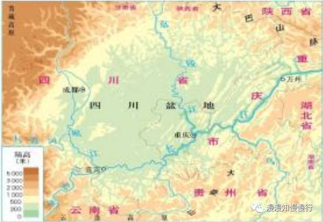 汉中盆地向南翻越大巴山就是巴(重庆)蜀(四川)之地.