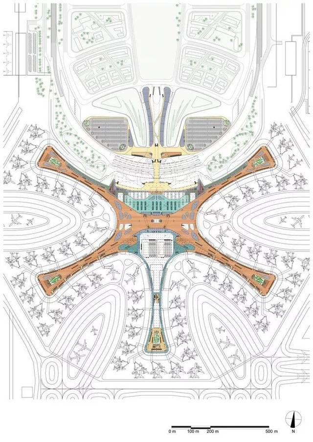 案例分享 | 北京大兴机场最新全貌 平面设计图