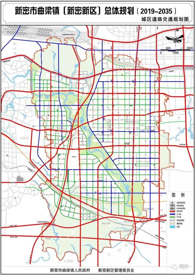 新密新区城区道路交通规划图