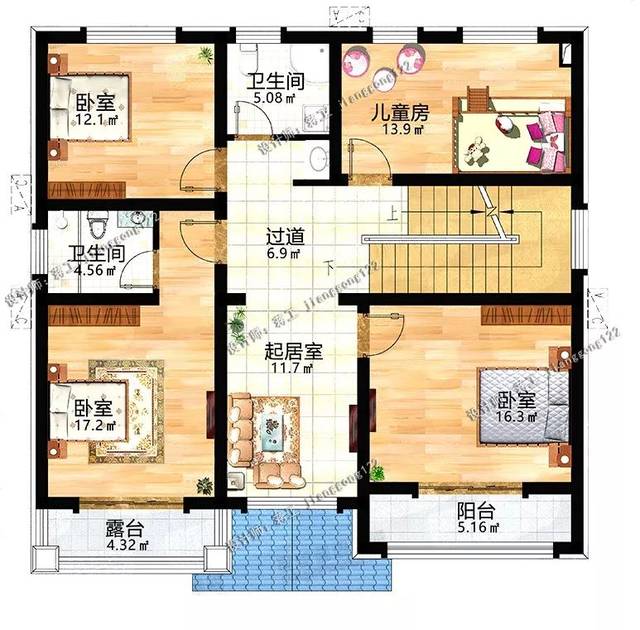 6套农村自建房设计图,20-25万造型简单,农村施工队都能建好