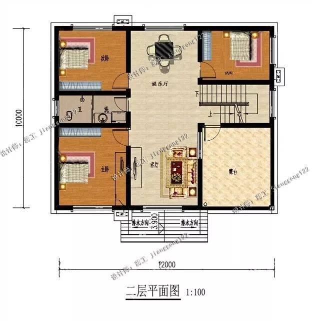 6套农村自建房设计图,20-25万造型简单,农村施工队都能建好