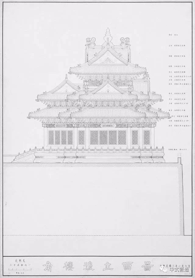 营造技艺 | 九梁十八柱七十二条脊的-紫禁城角楼构造图解