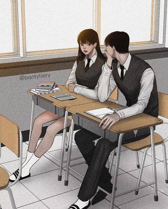 冰冷的狗粮要来啦!韩国小姐姐「情侣同居日常」插画,虐哭