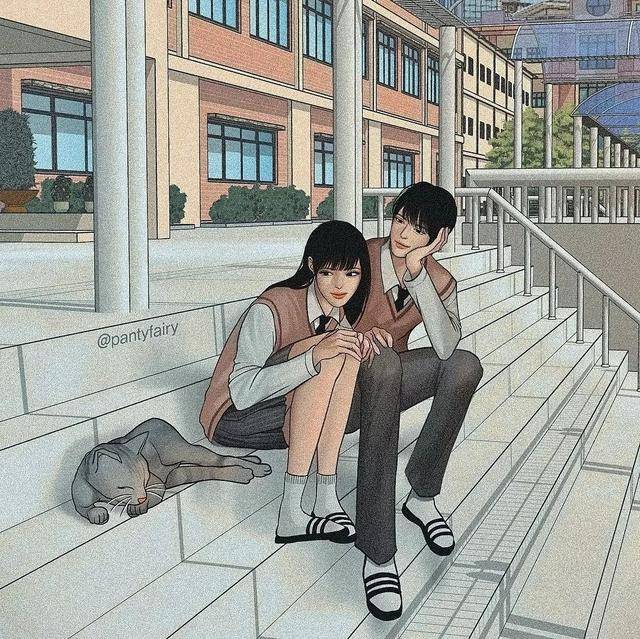 冰冷的狗粮要来啦!韩国小姐姐「情侣同居日常」插画,虐哭