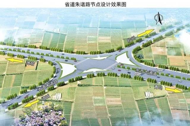 规划;三是道路西端由朱诸路交叉点西延至诸城界,与潍坊市境内明董高速