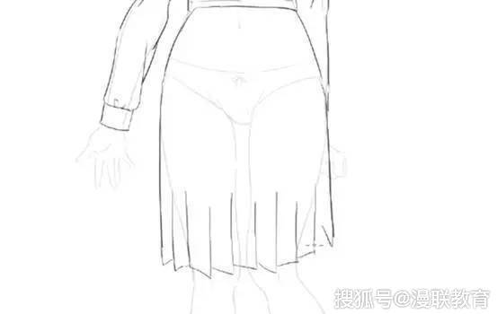 教程怎样画动漫jk制服女高中生制服的画法教程