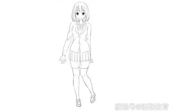 【教程】怎样画动漫jk制服!女高中生制服的画法教程