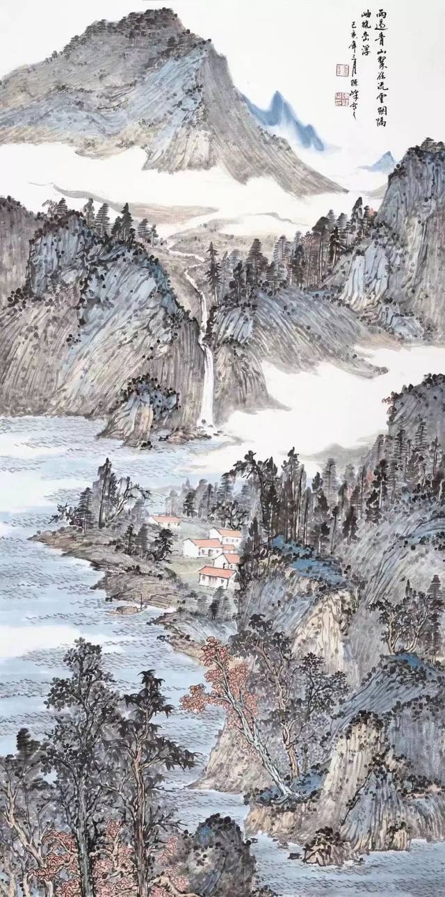 黄伯君 江南青山 138x68cm