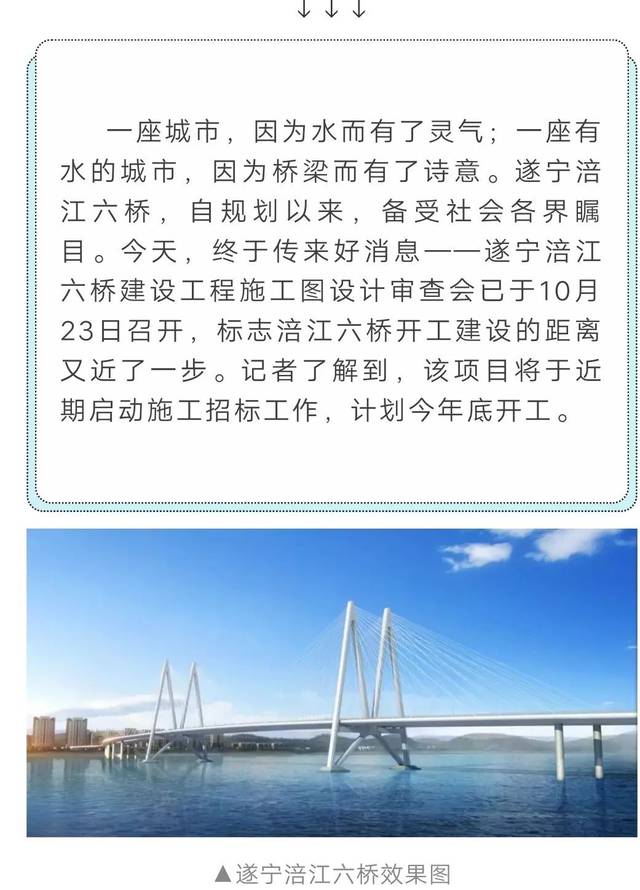 遂宁涪江六桥路线,效果图曝光!这些情况得知道.