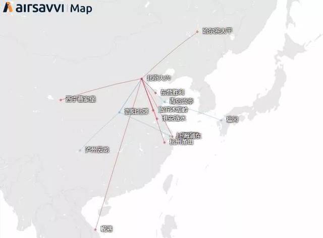 航线图 | 未来154天,这些航线将从大兴机场起飞