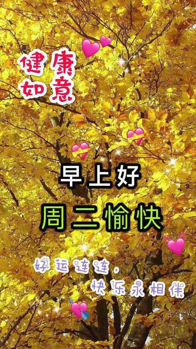 清晨漂亮的早上好表情图片问候语录,10月最美的早安问候图片表情带字