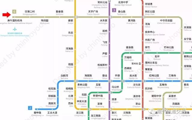 地铁2号线西沿线由原本往北的奔牛站,改为南向振中路站