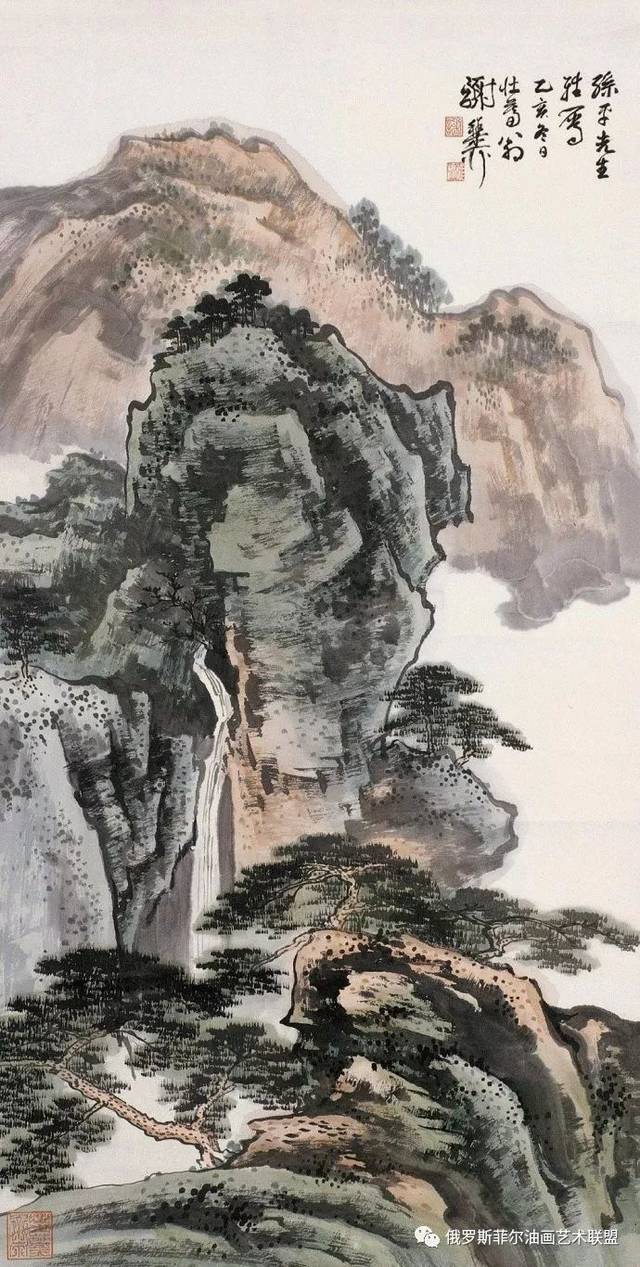 中国著名画家谢稚柳山水画作品欣赏