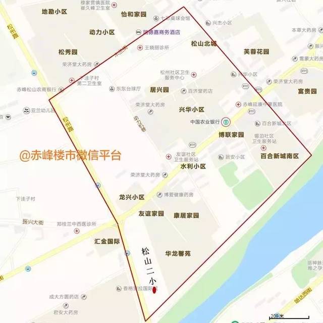 赤峰松山区最精细学区地图出炉,哪些小区能进公立学校