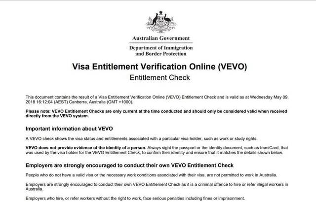 澳大利亚电子签证图片