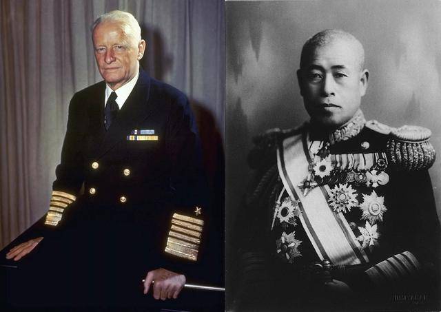 日本帝国海军大将山本五十六和美国海军五星上将切斯特·威廉·尼米兹